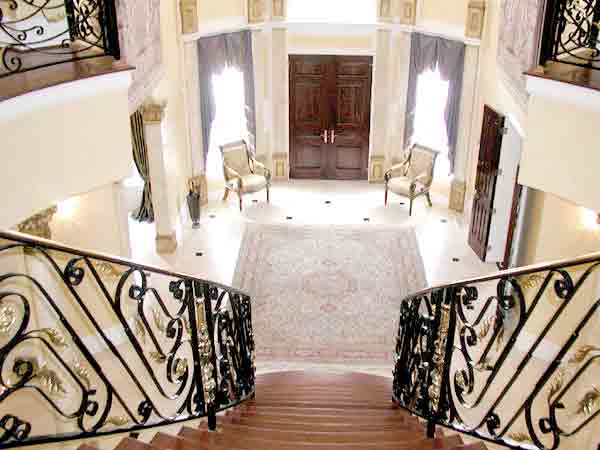 view of foyer from stairs