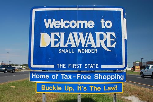 Welcome to Delaware sign