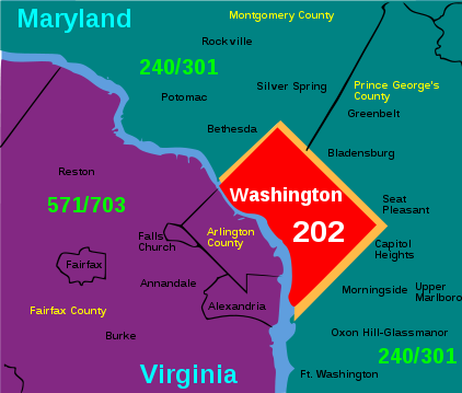 Map of the DMV