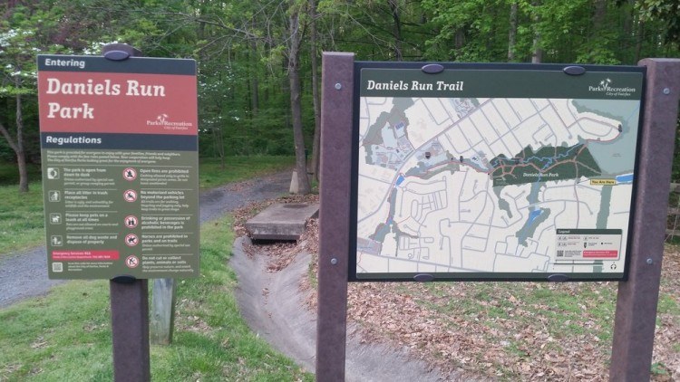 Signs at Daniels Run Park