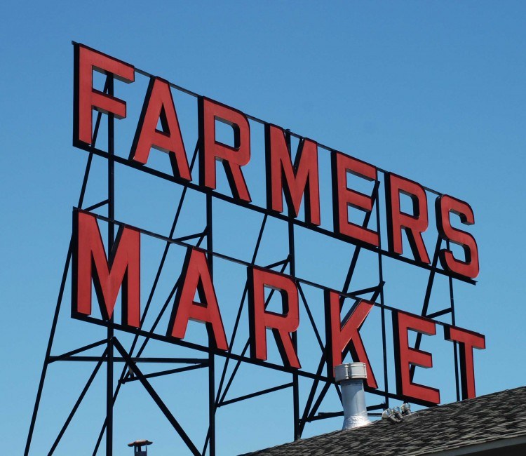 sign for trenton farmer's market