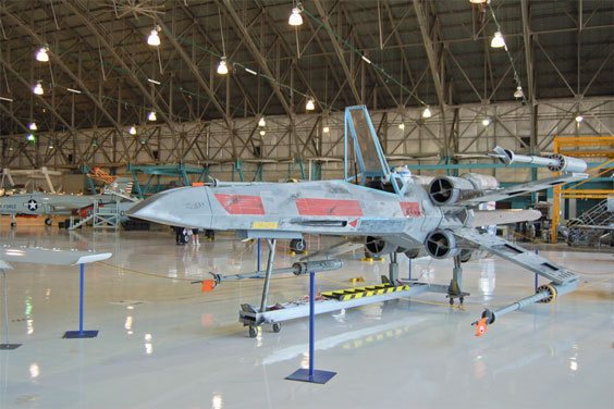 Airplane inside museum