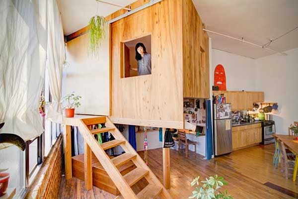 indoor tree house cabin