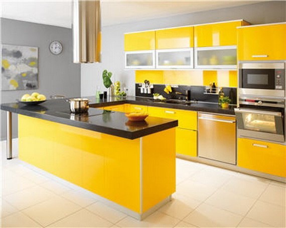 bright yellow kitchen colors