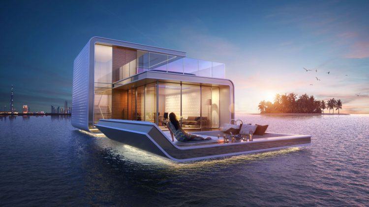 unique floating house