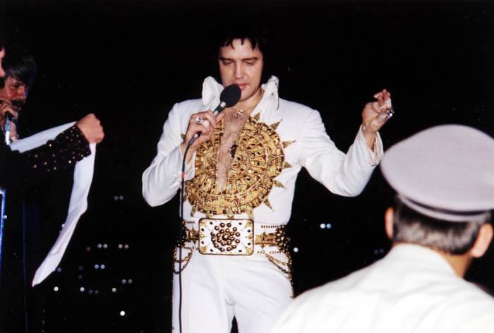 Elvis on stage