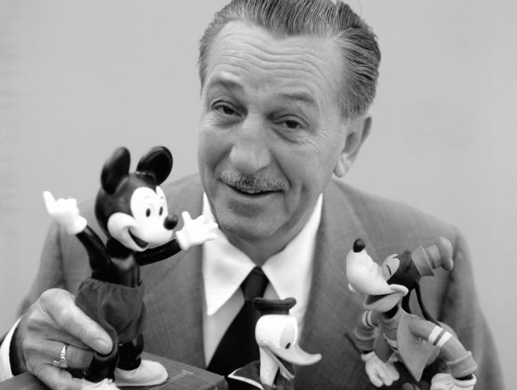 walt disney posing with characters