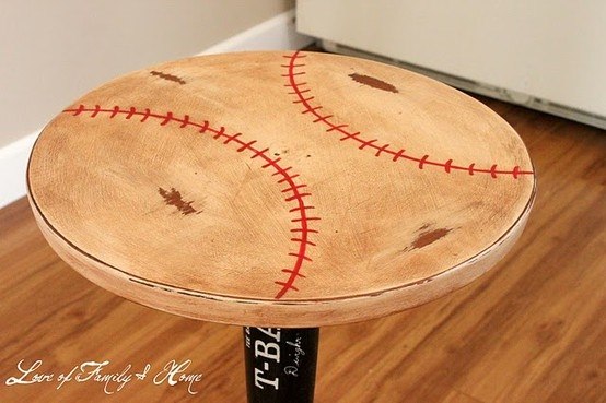 Baseball Bat Nightstand