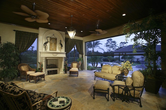 large enclosed patio