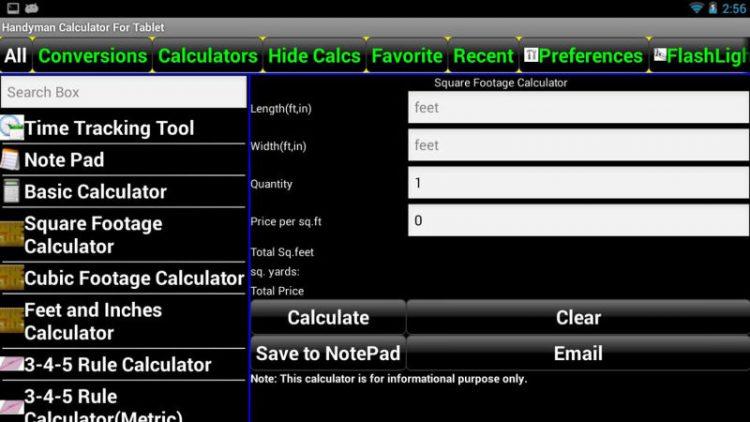 Handyman Calculator