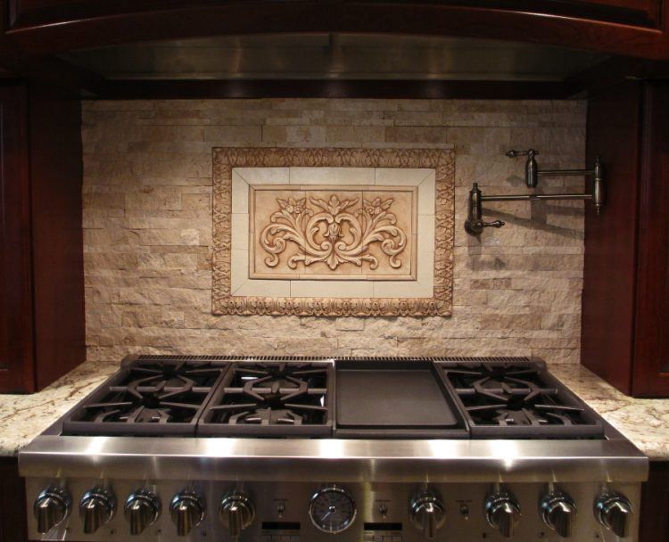 stone backslash by stove