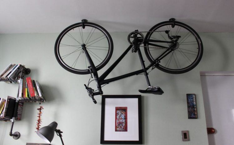 upside down bike storage