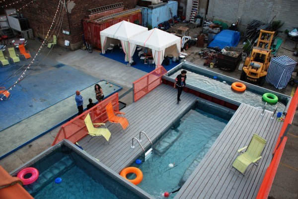 trendy shipping container swimming pool