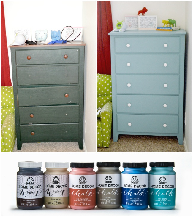 refinished bedroom dresser