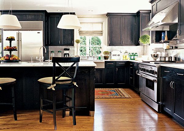 simple black kitchen design