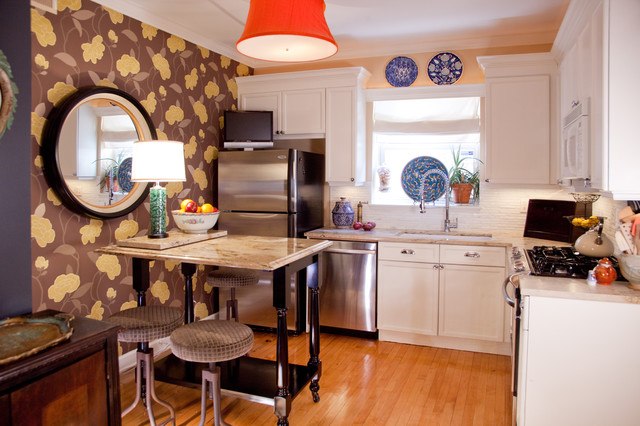 small eclectic kitchen