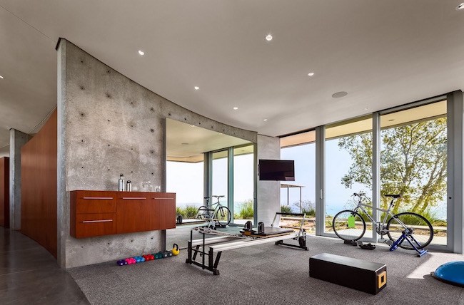 home gym idea with cool view