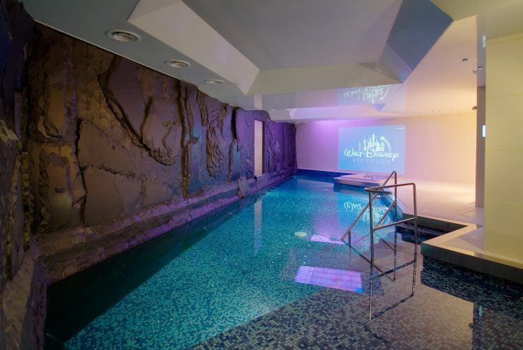 beautiful indoor swimming pool with disney