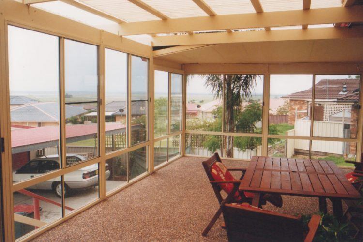 interior patio glass room