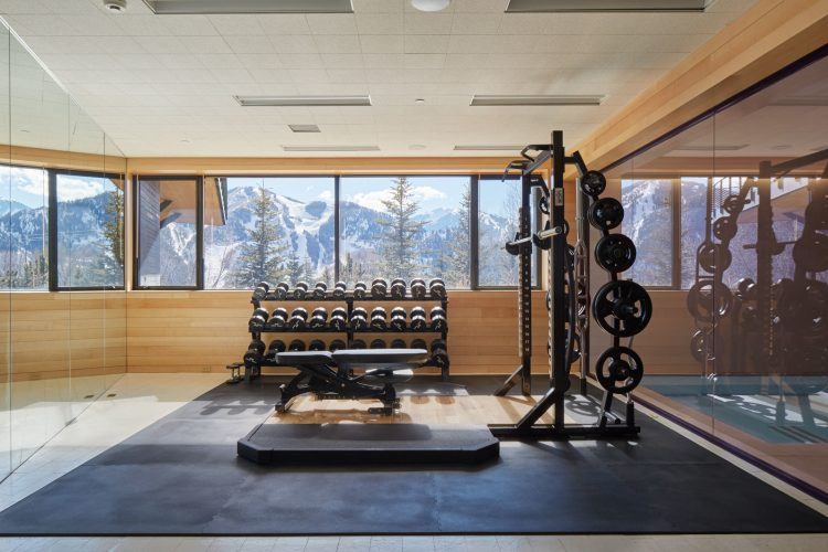 simple gym with beautiful view