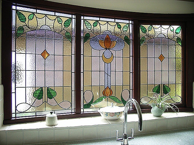 stained glass kitchen window