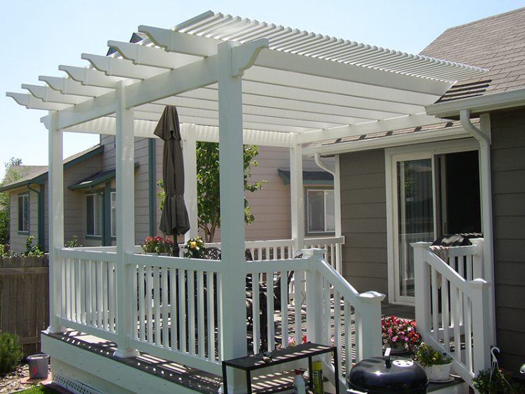 beautiful wooden back porch