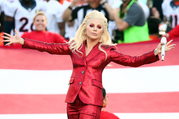 Lady Gaga Sings The National Anthem At Super Bowl 50