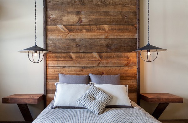 DIY long wooden headboard