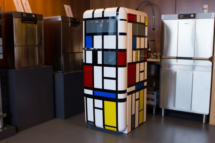 wrapped smeg frige 