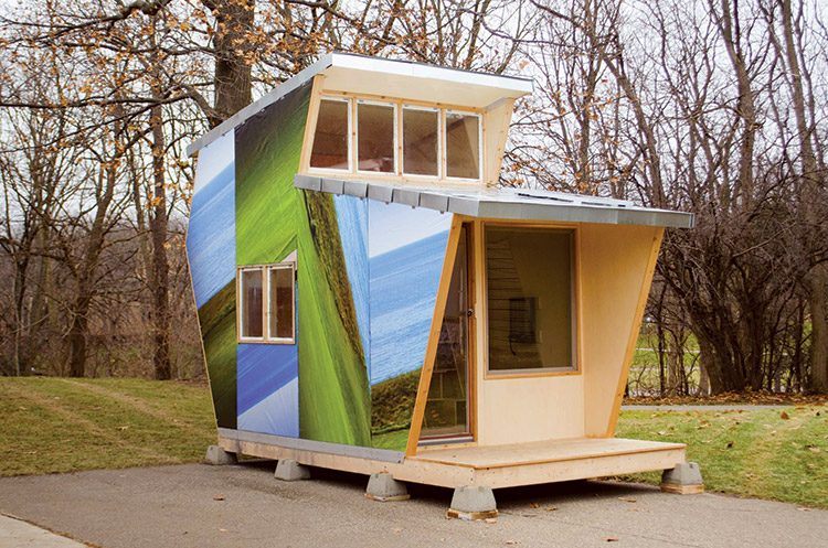 multi-colored tiny house