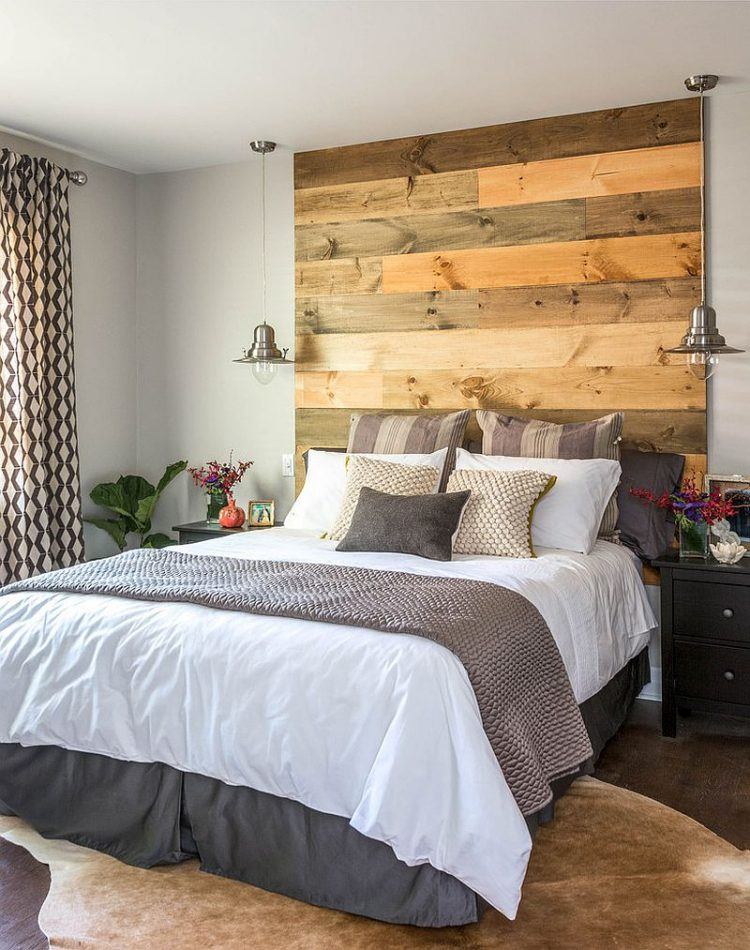 large wooden headboard