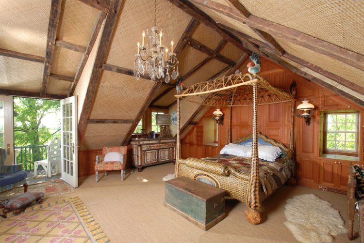 wicker four poster bed