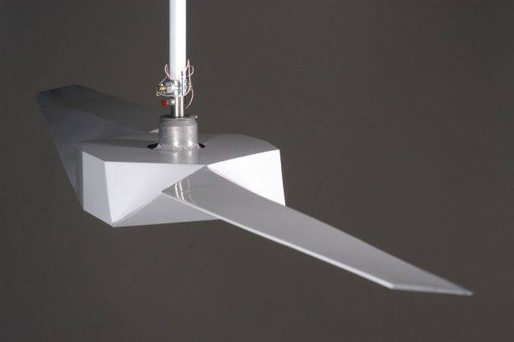 sleek white ceiling fan