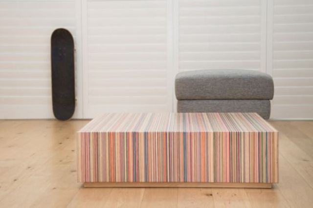 creative colorful coffee table