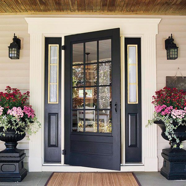 black front door design