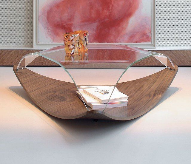 unique coffee table with glass top