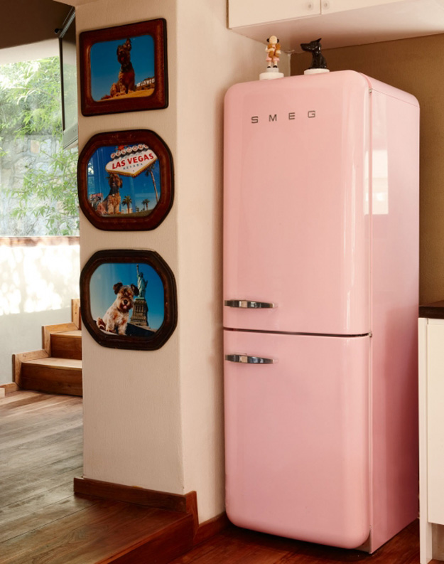 pink fridge