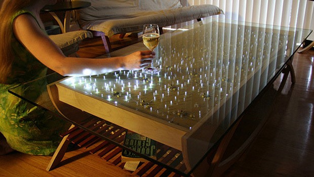 coffee table with led lights