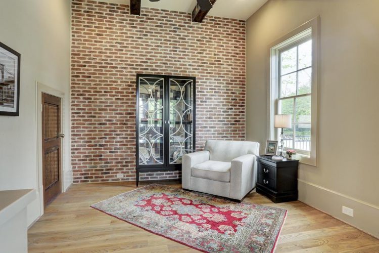 custom brick accent wall