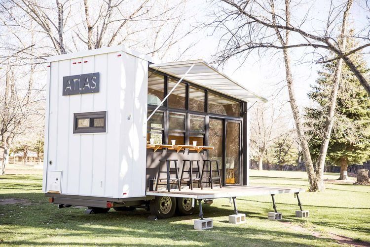 tiny home with outdoor bar