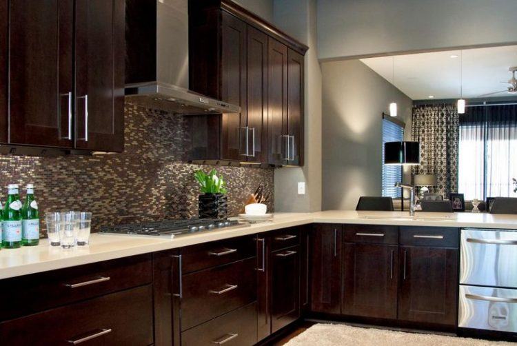 Contemporary Dark Espresso Cabinets