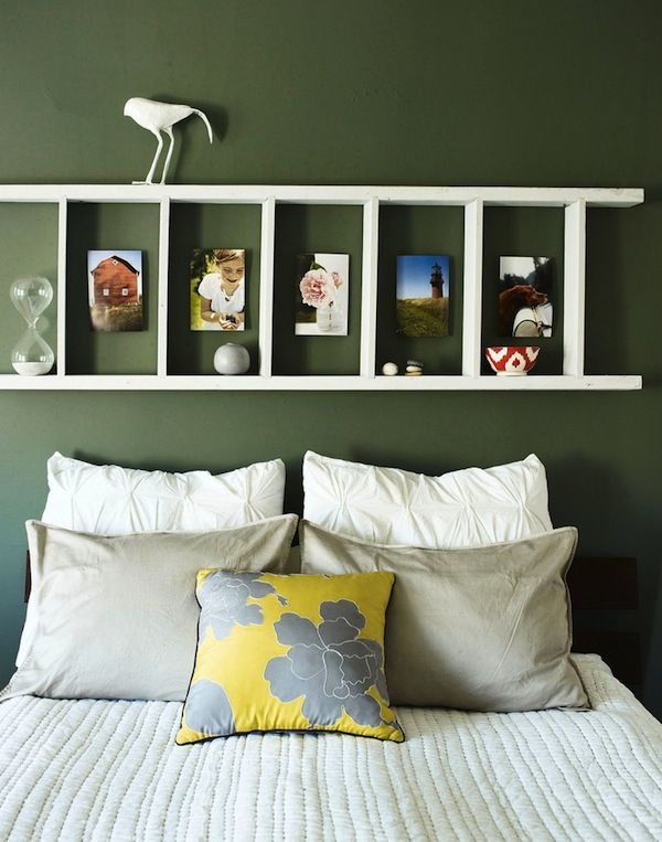 ladder style floating headboard