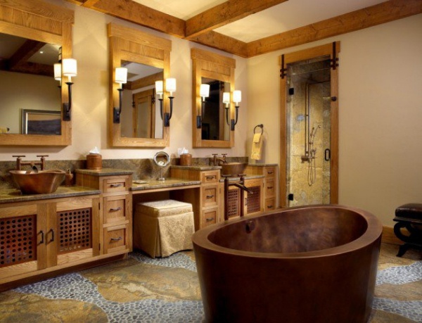 beautiful bathroom with freestanding tub