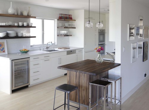 small kitchen table with stools