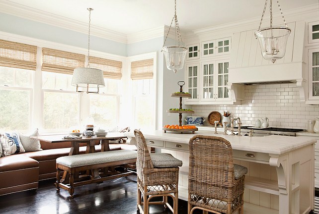 kitchen with nice window seat