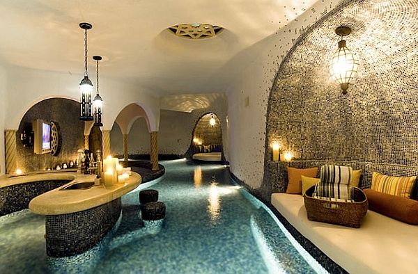 morrocan style pool with bar