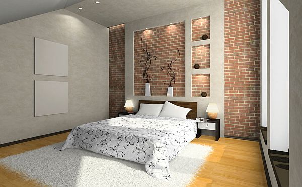 real brick accent wall