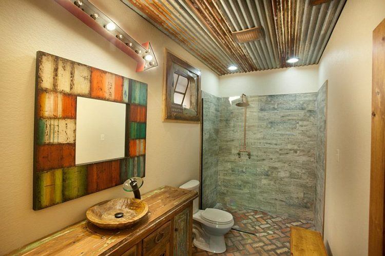 modern rustic bathroom