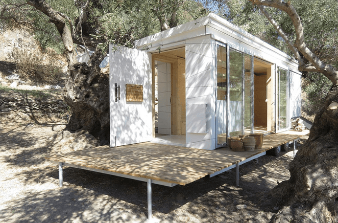 humble small house on short stilts