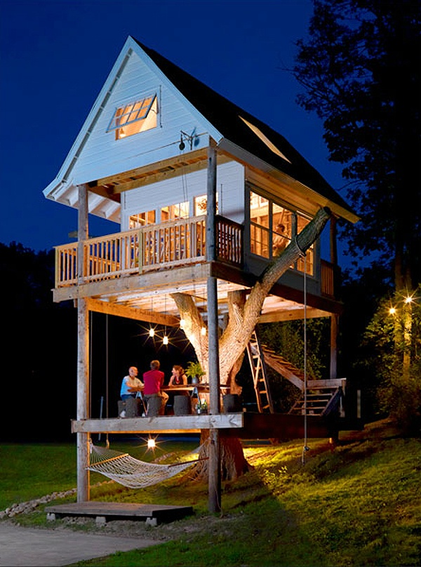 cool tiny home on stilts